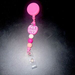 Best teacher ever badge reel